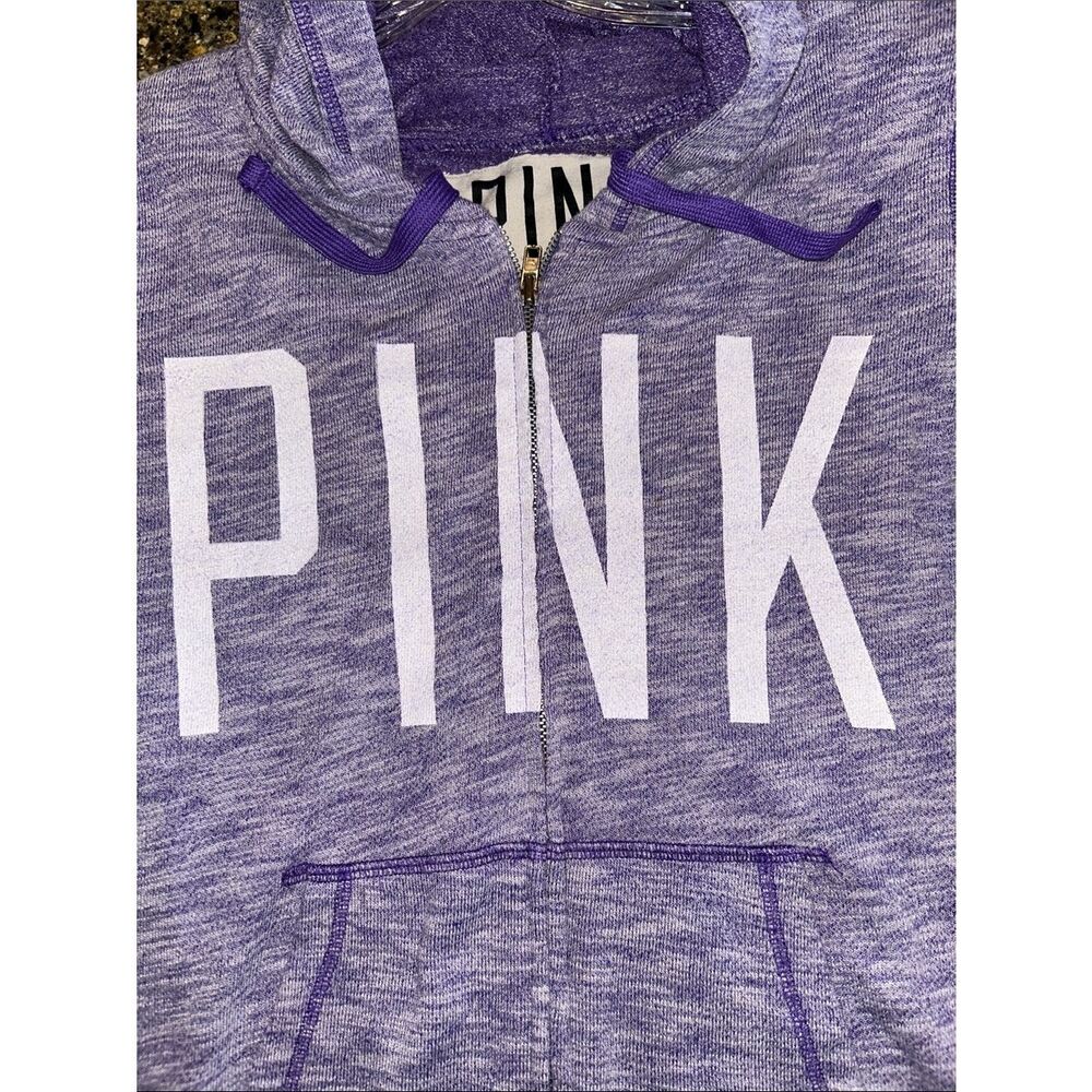 PINK Victoria's Secret Light Purple Heathered Lightweight Hoodie